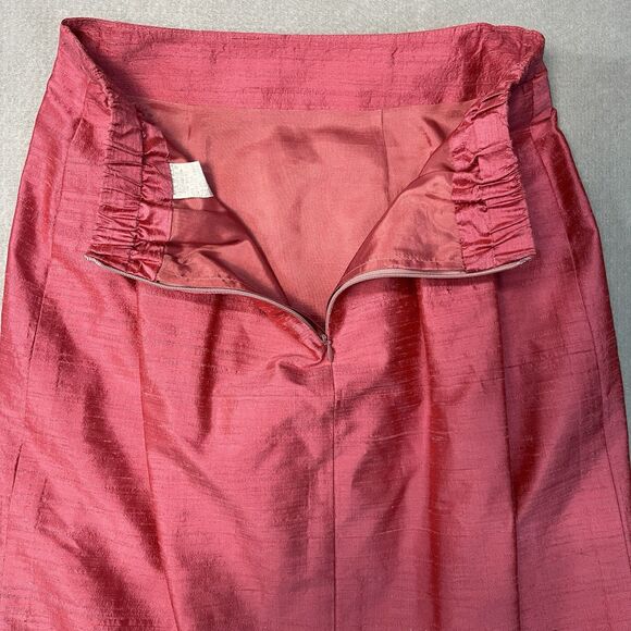 100% Raw Silk Barbie Core‎ VTG Watters & Watters 2-piece 80's pink formal dress - Picture 7 of 14